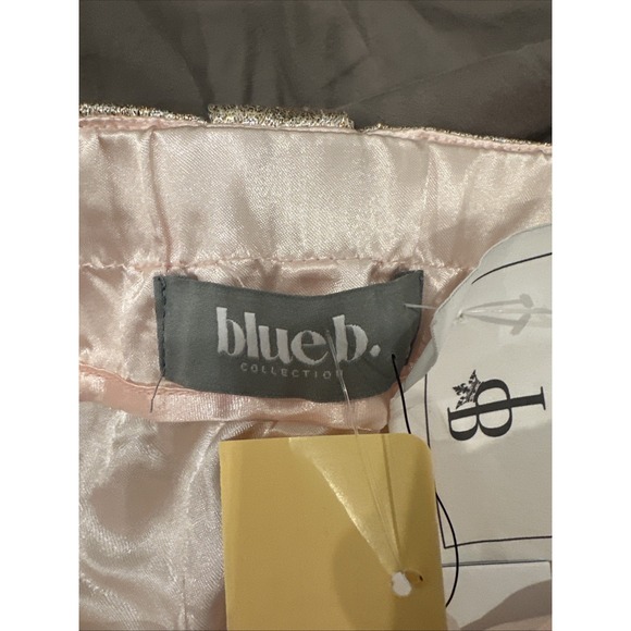 Blue B Rose Gold Metallic Pants Size L Metallic Western Pants - Picture 3 of 6